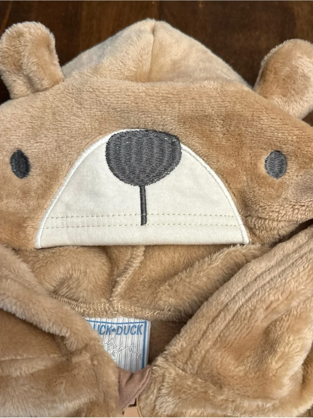 Baby Halloween Costume 6-9 months Teddy Bear Full Zip Animal Costume Warm
